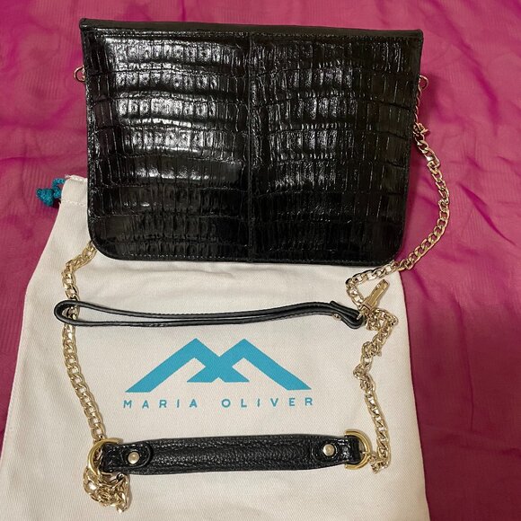 Black Crocodile Maria Oliver bag - Picture 2 of 4